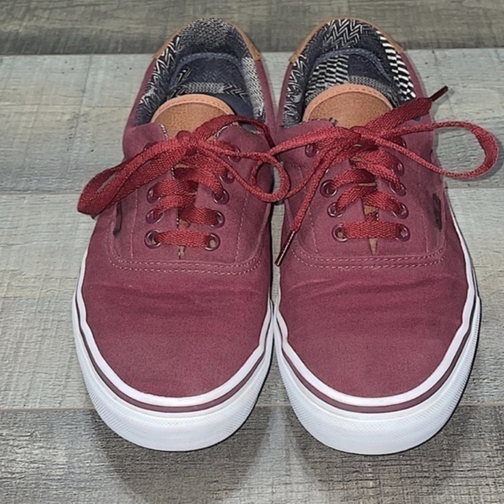 Men's Burgundy Canvas Sneakers